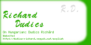 richard dudics business card